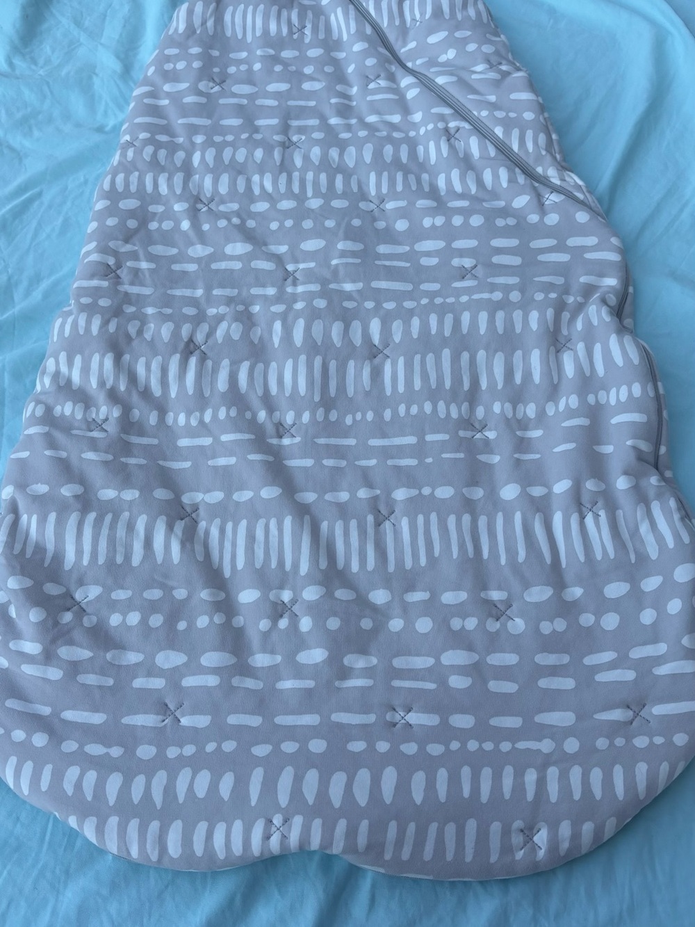 Gray and White Patterned Baby Sleeping Sack - 18/36 Months LouLou Lollipop